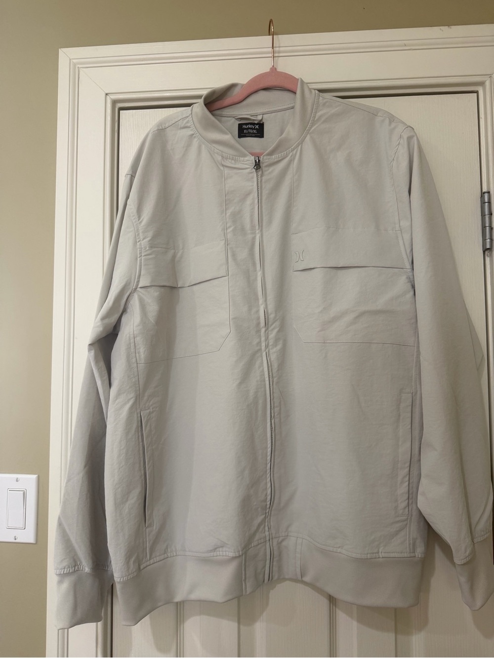 Hurley Light Gray Zip-Up Jacket - NWT